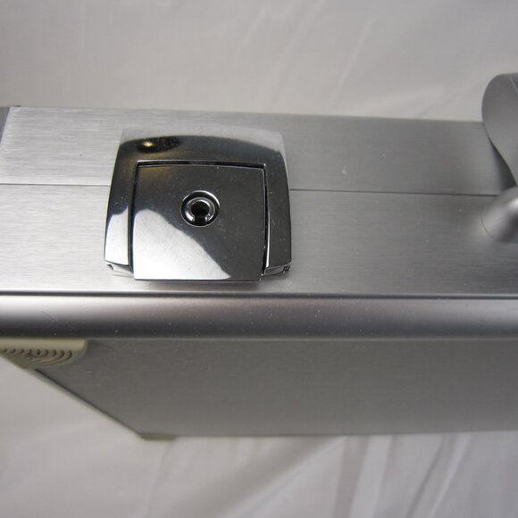 Vanguard Silver Aluminum Lock Briefcase with Two Keys 18" x 13" x 3" - Picture 2 of 16